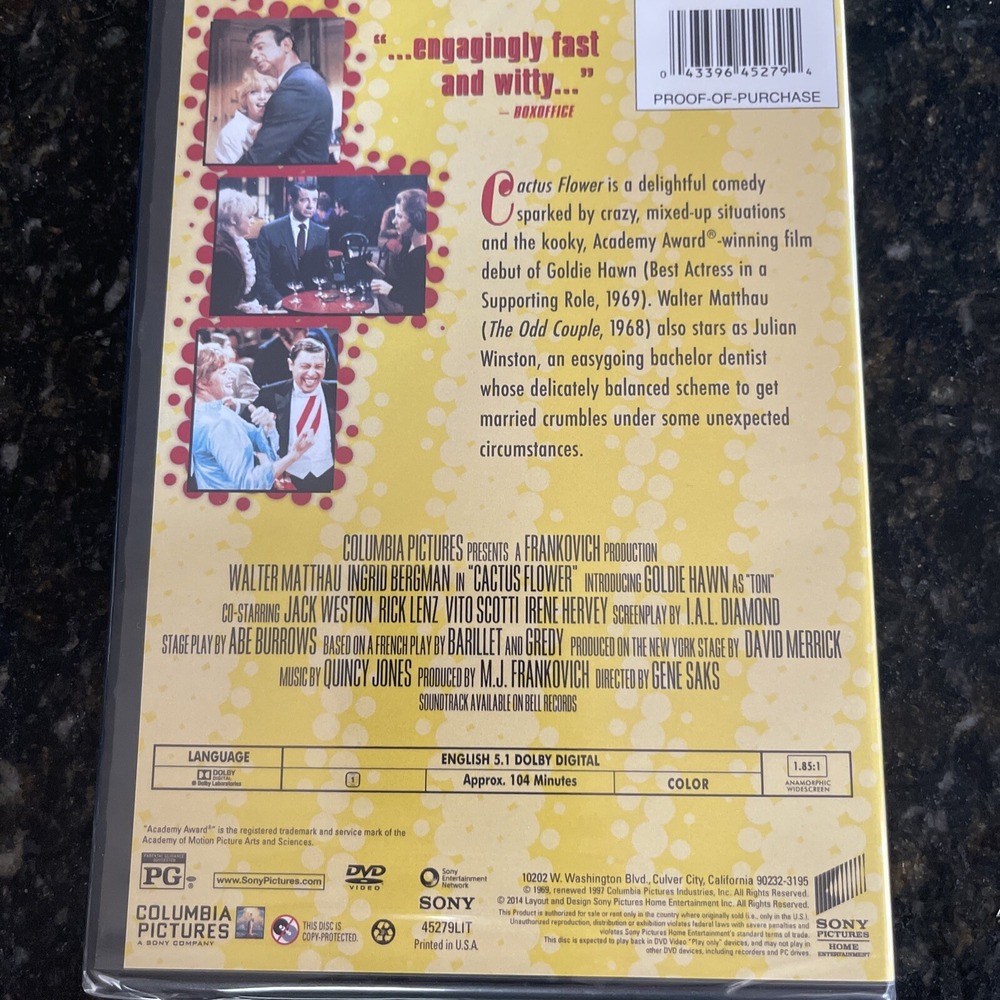 Cactus Flower [New DVD] Rmst, Mono Sound - Picture 2 of 4